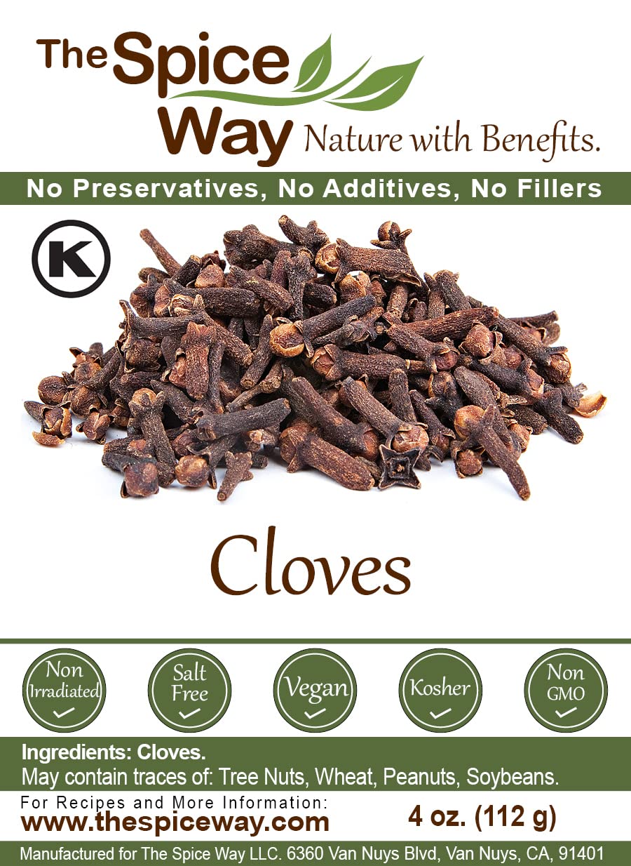 The Spice Way Cloves - whole (4 oz)| clove spice, for many savory dishes and even tea