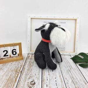 Interior Fabric Dog Door Stopper Fabric Doorstops Decorative Schnauzer Lover Gifts