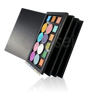 coosei 4-layer book shaped magnetic eyeshadow palette empty makeup storage box for eyeshadow lipstick blush powder extra large big space
