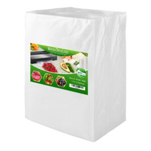 surpoxyloc 200 gallon size11"x16" vacuum freezer sealer bags for food,bpa free, heavy duty commercial grade,sous vide vaccume safe,universal design pre-cut bag and work with any types vacuum sealer