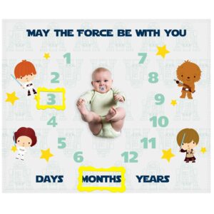 shellbobo baby monthly milestone blanket for baby photo taken | may the force be with you baby blanket for kids