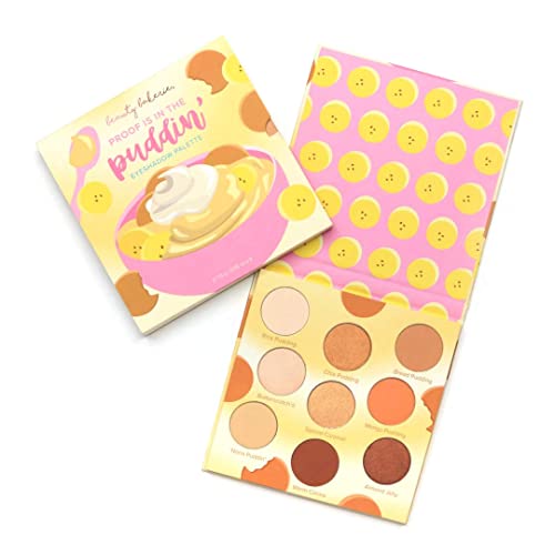 Beauty Bakerie Proof is in the Pudding Eyeshadow Palette, Neutral Shades of Matte and Shimmer Eye Makeup, 9 Colors