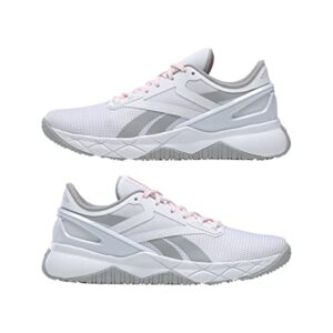 Reebok Women's Nanoflex TR Cross Trainer, White/Pure Grey/Orange Flare, 10.5