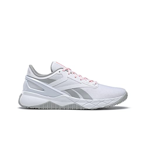 Reebok Women's Nanoflex TR Cross Trainer, White/Pure Grey/Orange Flare, 10.5