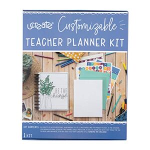 ucreate customizable diy teacher planner kit, 8.5" x 11", 157 pieces (p1000128)