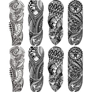 tribal totem tattoos sleeve 8-sheet large full sleeve tattoos fake totem sleeve men tattoos makeup set for party outfit