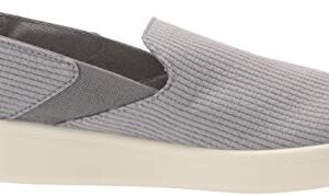 Reebok womens Cotton & Corn Slip on Walking Shoe, Spacer Grey/Chalk/White, 8.5 US