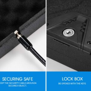 RPNB Gun Safe, Security Safe Lock Box, Portable Safe, Handgun Safe, Key Lock Box.