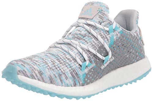 adidas Women's W Crossknit DPR Golf Shoe, White/Hazy Sky/Grey, 7.5 US