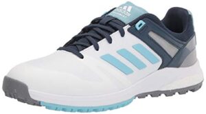 adidas women's golf shoe, white/hazy sky/crew navy, 8.5