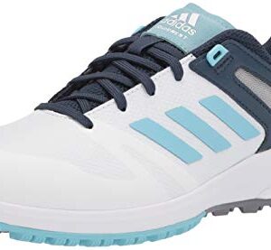 adidas Women's Golf Shoe, White/Hazy Sky/Crew Navy, 8.5