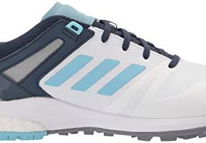 adidas Women's Golf Shoe, White/Hazy Sky/Crew Navy, 8.5