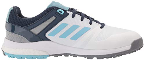 adidas Women's Golf Shoe, White/Hazy Sky/Crew Navy, 8.5