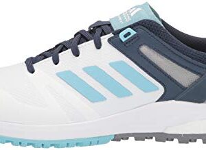 adidas Women's Golf Shoe, White/Hazy Sky/Crew Navy, 8.5