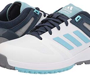 adidas Women's Golf Shoe, White/Hazy Sky/Crew Navy, 8.5