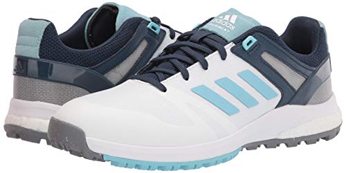 adidas Women's Golf Shoe, White/Hazy Sky/Crew Navy, 8.5