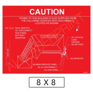 Solar Placard Custom Solar map Laser Engraved Placard with red Background and White Lettering 8" X 8"