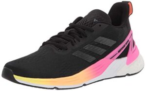 adidas women's response super running shoes, black/black/hi-res yellow, 8.5
