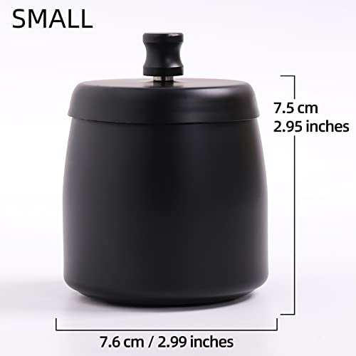 Small Outdoor Ashtray with Lid for Cigarette, Smokeless Stainless Steel Ash Tray, Smell Proof Windproof Ashtrays for Outside Patio Home Office Tabletop, Odorless Car Ashtrays(2.99"x2.68"x2.95")