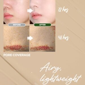 GIVERNY Milchak Cover Foundation #21 Light Beige – Moist Liquid Foundation for All Skin Types – Flawless Makeup - Lightweight Formula for Satin Glass Texture without Sticky or Cakey, 1.01 fl.oz.