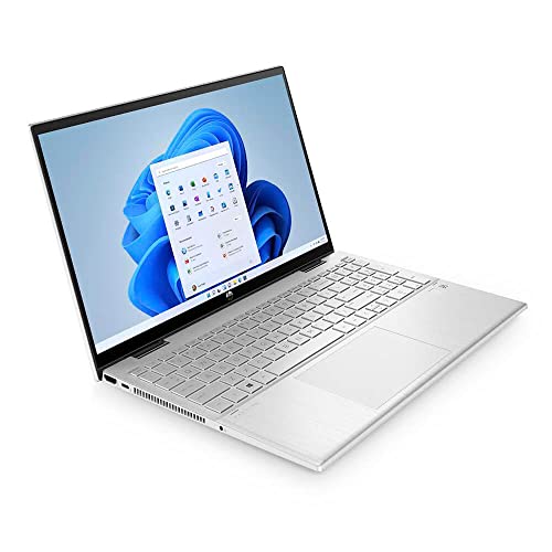 HP 2022 Envy x360 2-in-1 15.6" FHD Touchscreen Laptop, Intel Core i5-1135G7, 8GB RAM, 256GB PCIe SSD, Backlit Keyboard, Iris Xe Graphics, HD Webcam, Win 10 Pro, Silver, 32GB Snow Bell USB Card