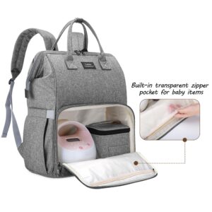 CURMIO Breast Pump Bag Backpack Compatible for Spectra S1, S2, Medela, Pumping Tote with Compartment for Cooler Bag, with Padded Laptop Sleeve for Working Moms, Gray