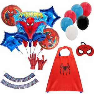 bcd-pro superhero spiderman happy birthday for kids party supplies decoration