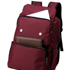 YALUNDISI Laptop Backpack for Women Men Vintage Backpack Bookbags Anti Theft Bookbag Red