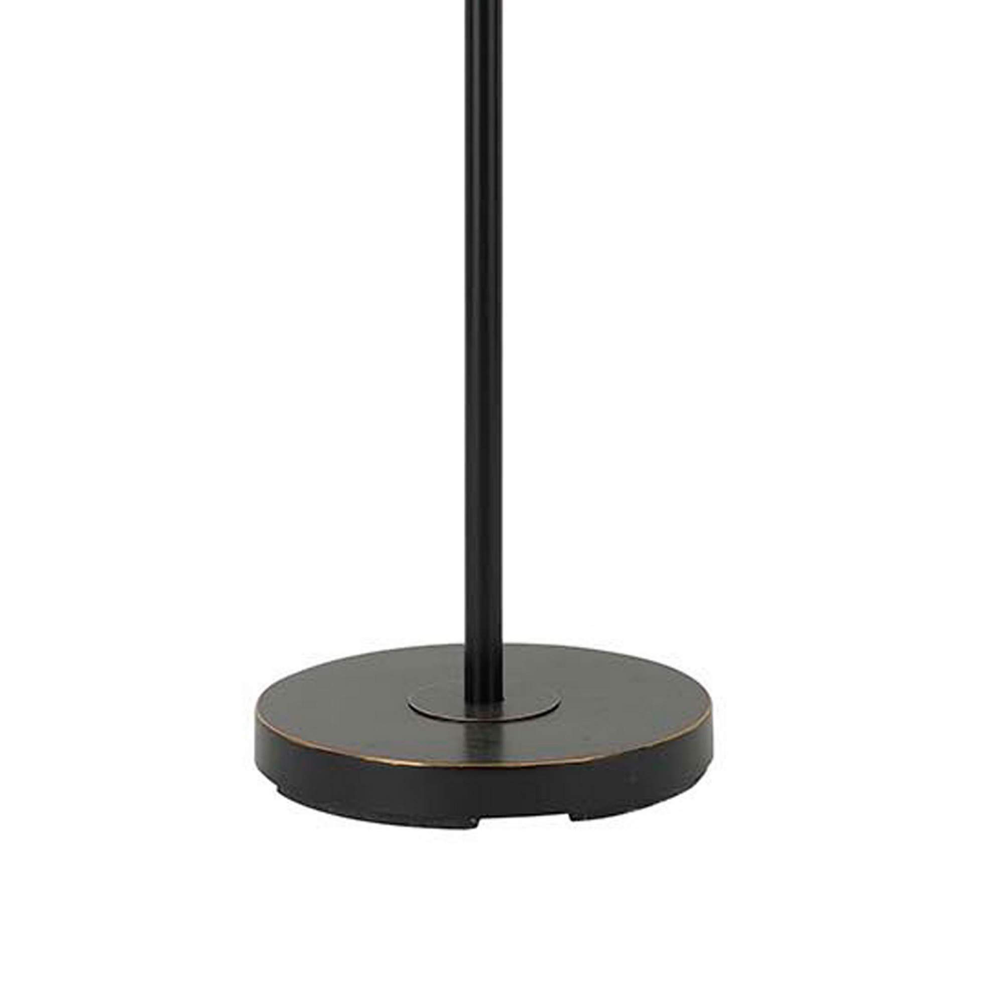 Benjara Metal Body Torchiere Floor Lamp with Attached Reading Light, Black