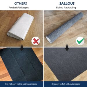 SALLOUS Chair Mat for Hard Floors, 63"x51" Large Office Chair Mat for Hard Surface, Chair Mat for Hardwood Floor, Multi-Purpose Low-Pile Desk Rug for Home, Rolled Packaging, Dark Grey