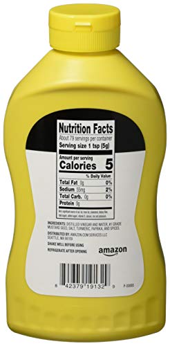 Amazon Brand - Happy Belly Yellow Mustard, Kosher, 14 ounce (Pack of 1)