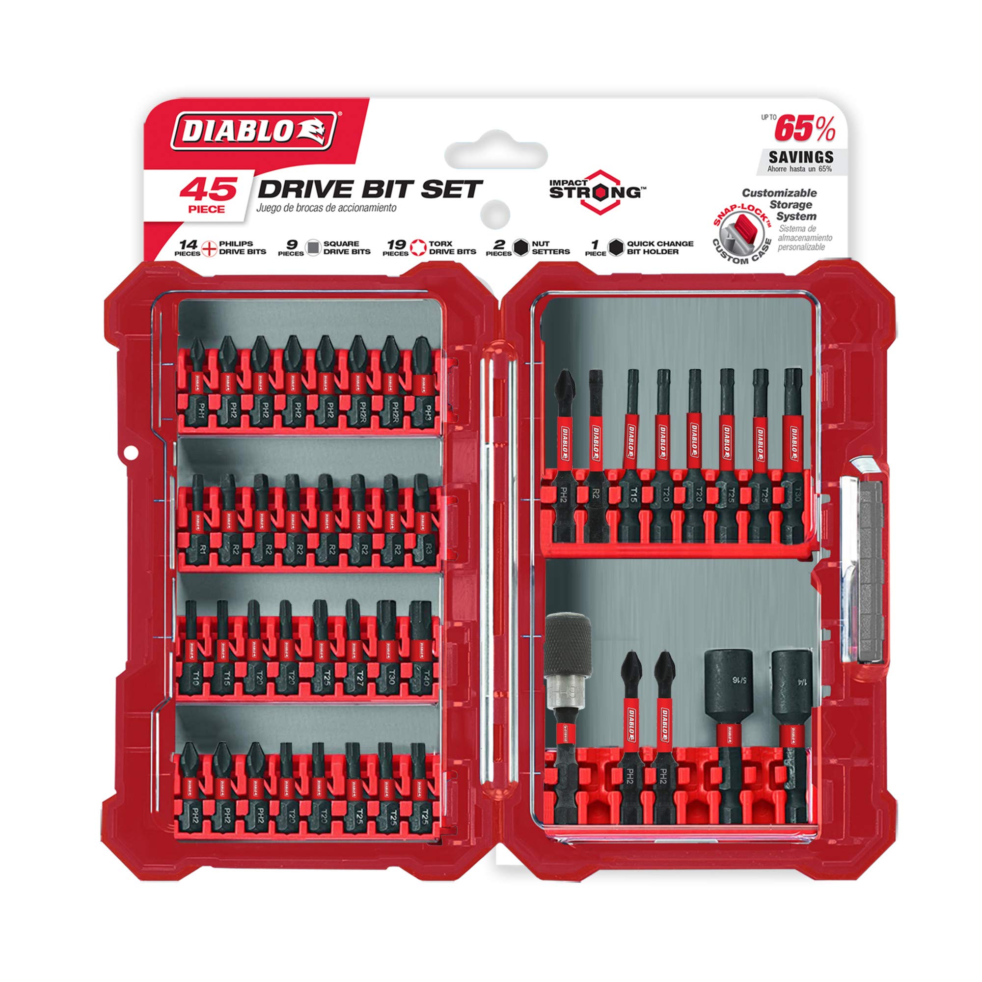 Diablo by Freud DSC-S45 45 pc Screwdriving Set (45-Piece) Multi, One Size