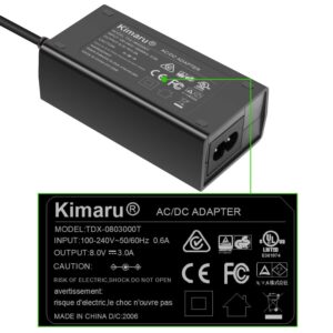 Kimaru ACK-E6 DR-E6 DC Coupler LP-E6 LP-E6N Dummy Battery AC Power Adapter Kit for Canon EOS R R5 R6 R7,80D 70D 60D 90D,5D Mark II III IV,6D 7D,6D Mark II,7D Mark II,60Da 5Ds 5Ds R Cameras.