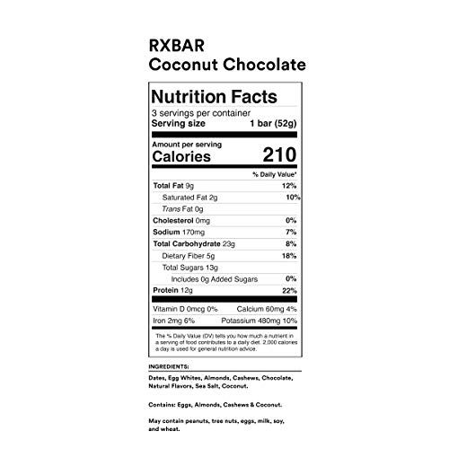 RXBAR Protein Bar, Variety Pack, 10 Flavors, 55oz Box (30 Bars)