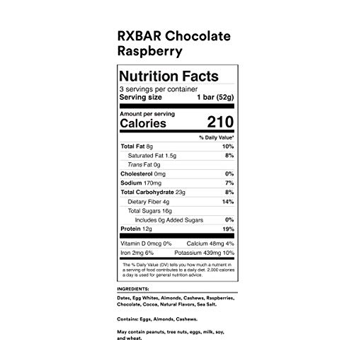RXBAR Protein Bar, Variety Pack, 10 Flavors, 55oz Box (30 Bars)