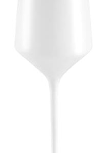 Vikko Décor Matte White Wine Glasses | Thin, Handblown Glass – Tall, Elegant Stem – Dishwasher Safe – 11 Ounce Cup – Set of 6 Stunning Wine Glasses – 8.6” x 2.4”
