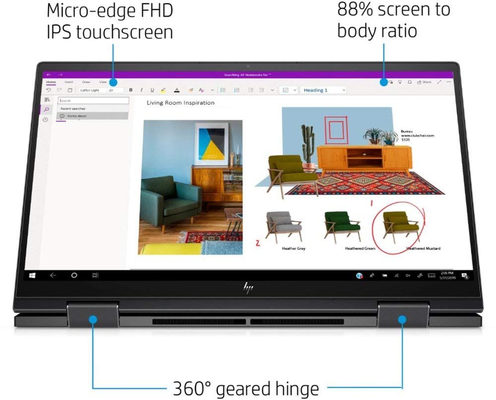 HP 2022 Newest Envy 2-in-1 Laptop, 15.6" IPS FHD Touch Screen, 6 core AMD Ryzen 5 5625U(Beat i7-1265U), 16GB DDR4, 1024GB SSD, Backlit Keyboard, Amazon Alexa, W/Stylus Pen, Win 11, Black