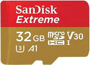 sandisk 32gb extreme for mobile gaming microsd uhs-i card - c10, u3, v30, 4k, a1, micro sd - sdsqxaf-032g-gn6gn