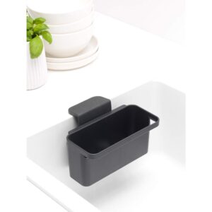 Brabanta SinkSide In-Sink Organizer (Dark Gray) Tidy Storage/Drainage Container with Suction Cups for Kitchen Sink Sponges, Cloths, Dishsoap