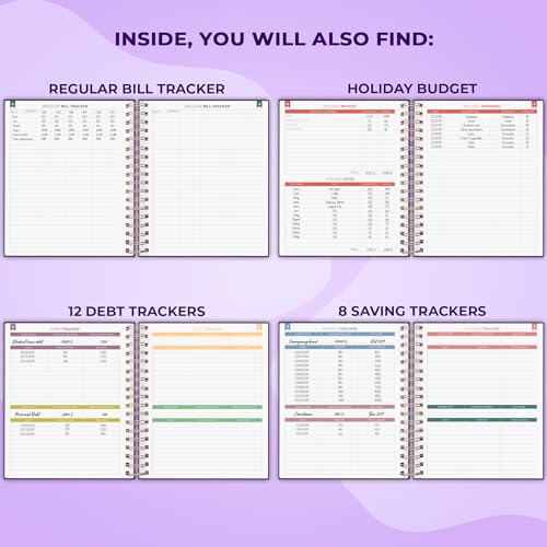 Clever Fox Budget Planner – Coiled Budget Book with Colorful Pages, Monthly Financial Planner, Budgeting Organizer & Expense Tracker Notebook, Finance Journal, 8.5x9.5″ Hardcover – Purple