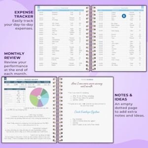 Clever Fox Budget Planner – Coiled Budget Book with Colorful Pages, Monthly Financial Planner, Budgeting Organizer & Expense Tracker Notebook, Finance Journal, 8.5x9.5″ Hardcover – Purple