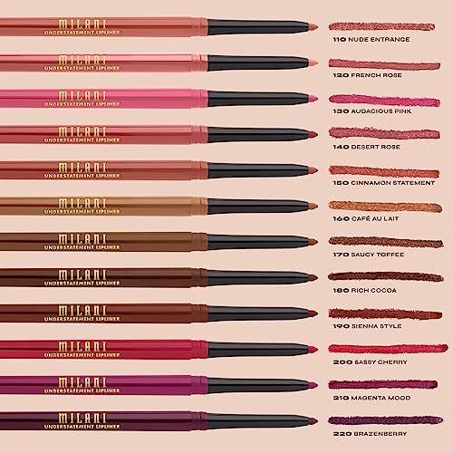 Milani Understatement Lipliner Pencil - Highly Pigmented Retractable Soft, Easy to Use For Makeup