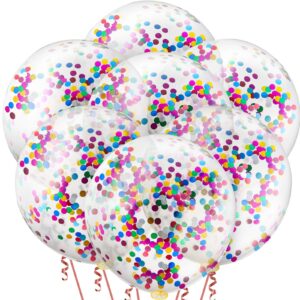 10 pieces 36 inch jumbo confetti balloons round latex balloons multicolor sequin balloons for birthday wedding engagement party decoration