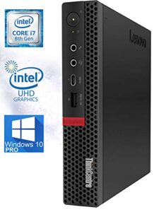 lenovo thinkcentre m920q tiny, quad-core i7-8700t upto 4ghz, 16gb ram, 512gb m.2, 4k 3-monitor support displayport, hdmi, wifi, bluetooth - windows 10 pro (renewed)