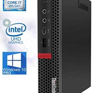 Lenovo ThinkCentre M920Q Tiny, Quad-Core i7-8700T Upto 4GHz, 16GB RAM, 512GB M.2, 4K 3-Monitor Support DisplayPort, HDMI, WiFi, Bluetooth - Windows 10 Pro (Renewed)