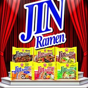 [OTTOGI] Jin Ramen, Spicy Flavor - Korean Instant Ramen Noodle, Best Tasting Soup Traditional Instant Ramen (120g) -18 Pack