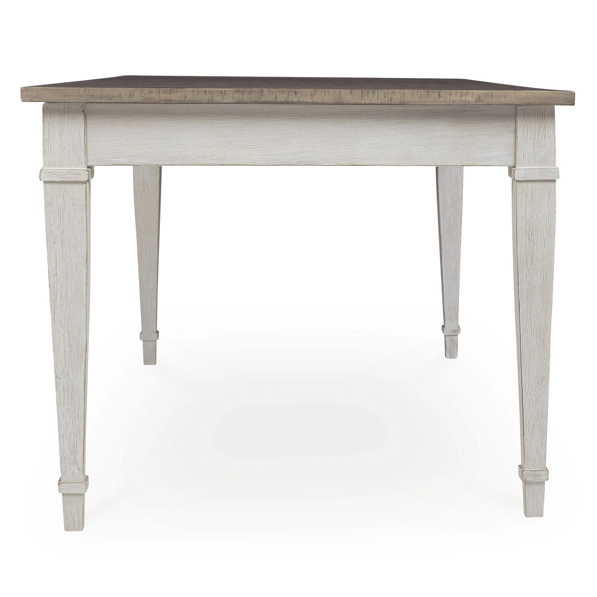 Signature Design by Ashley Skempton Farmhouse Rectangular Dining Room Table with Storage, White & Light Brown