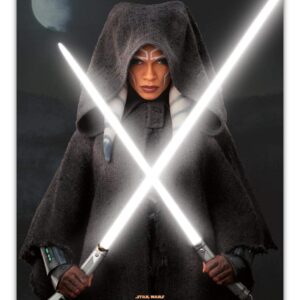 Star Wars The Mandalorian Season 2 - Ahsoka Lightsabers Wall Poster with Magnetic Frame