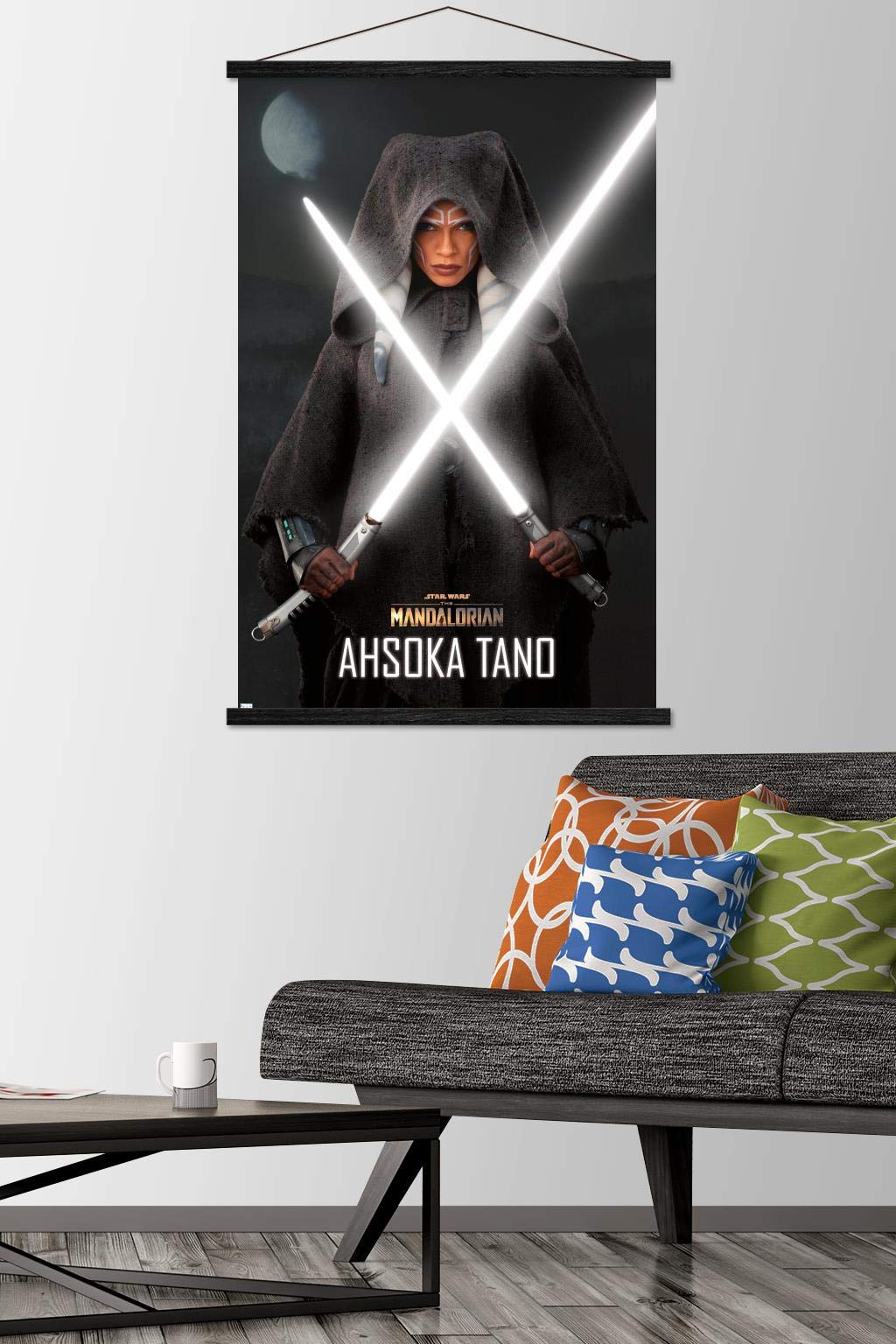 Star Wars The Mandalorian Season 2 - Ahsoka Lightsabers Wall Poster with Magnetic Frame