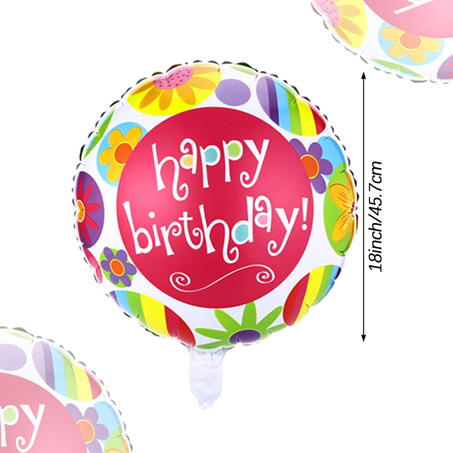 30 Pcs Happy Birthday Floating Balloons helium Foil Balloons Aluminum Foil Globe Balloons 18 Inches Party for Birthday Party Decoration, 10 Patterns